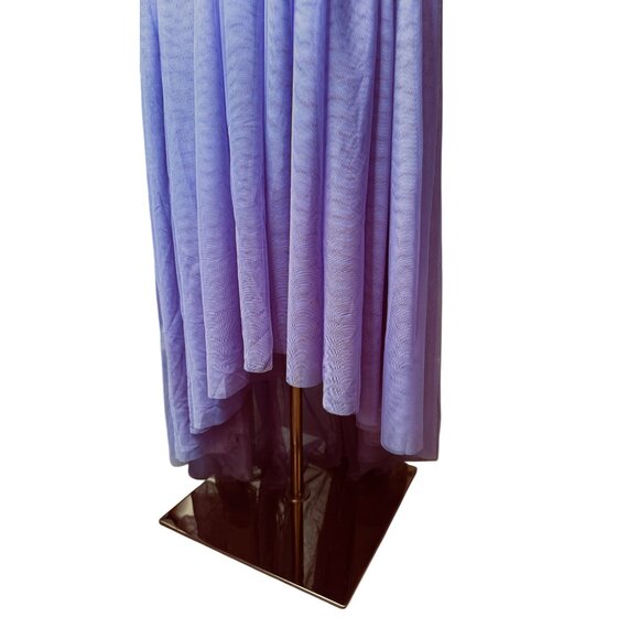 NWOT ASOS Size 10 Purple & Black Tiered Maxi Moto Boho Dress Chain Straps - Picture 7 of 16